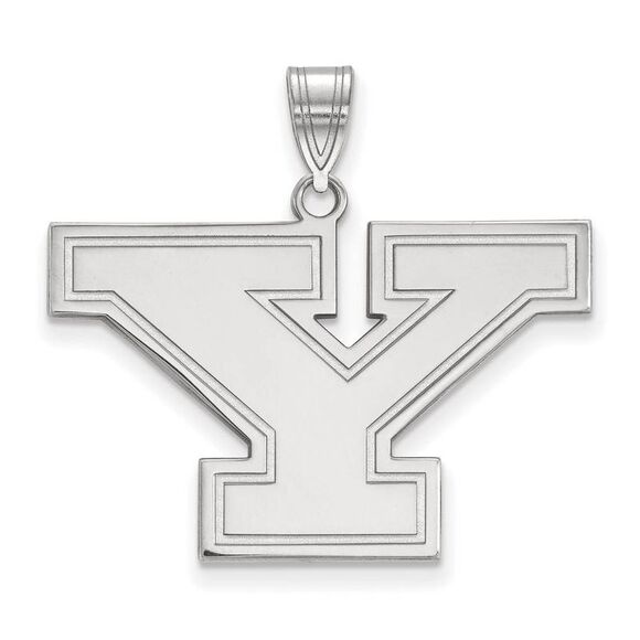 10k White Gold Youngstown State Large Initial Y Pendant